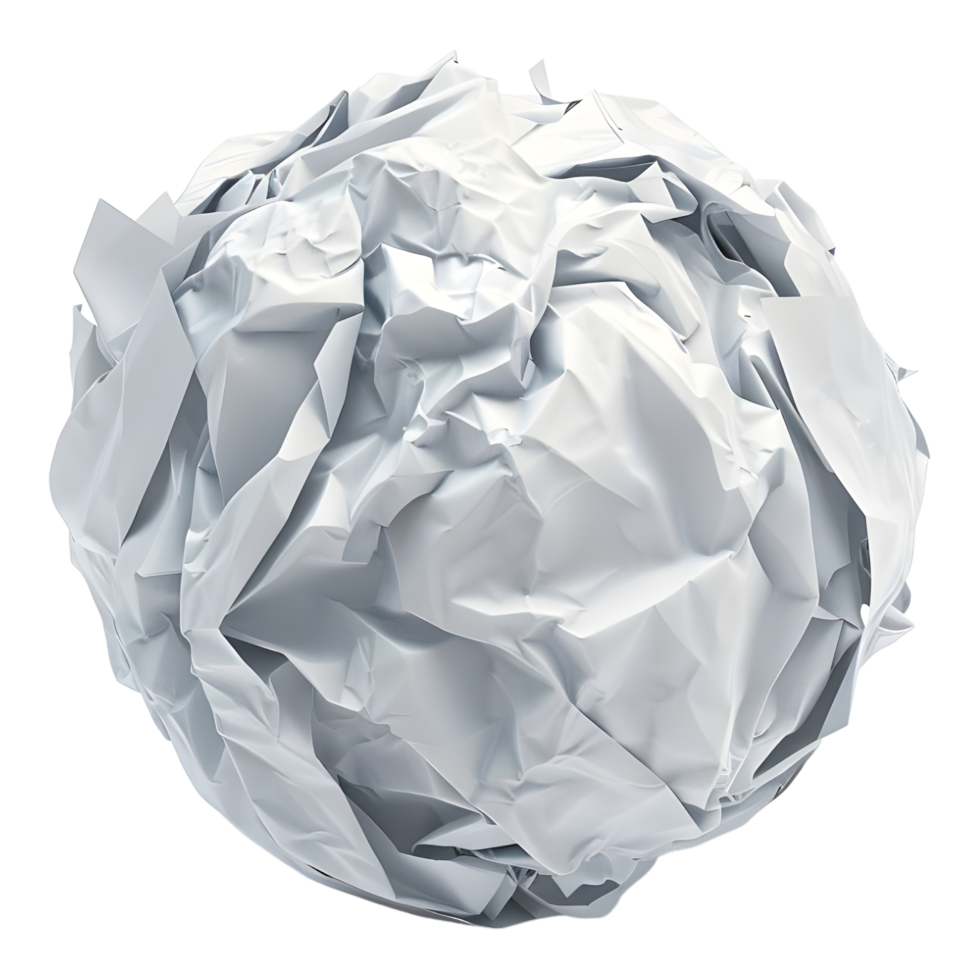 Crumpled paper ball